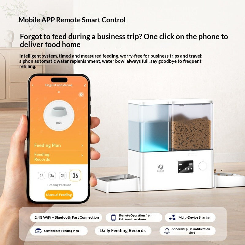 Automatic Cat and Dog Feeder with Food & Water Dispensing